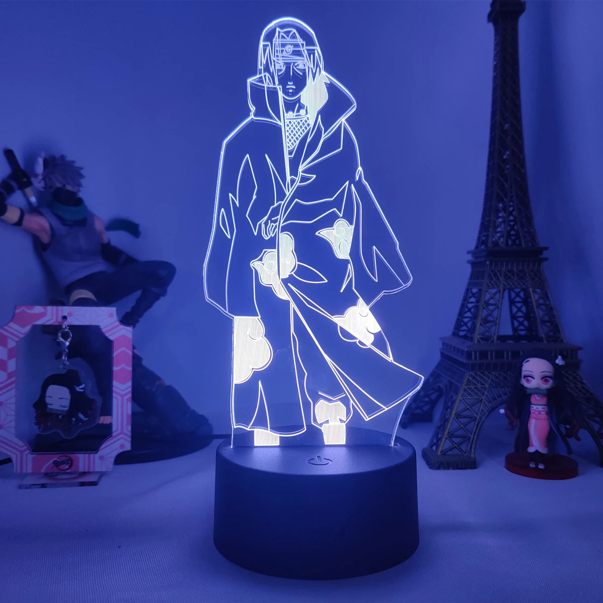 Naruto Team 7 3D LED Night Light – Uzumaki, Sasuke, Kakashi | 16-Color Acrylic Lamp with Remote
