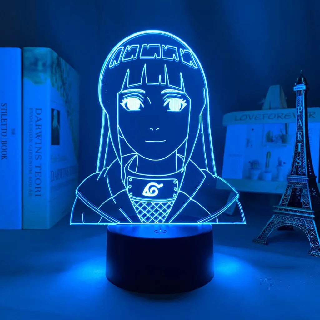 Naruto Team 7 3D LED Night Light – Uzumaki, Sasuke, Kakashi | 16-Color Acrylic Lamp with Remote