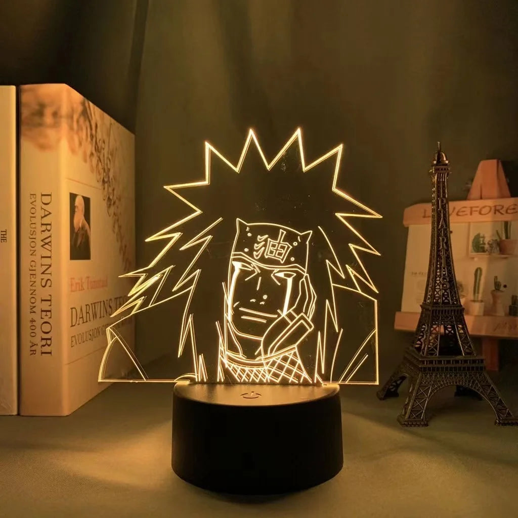 Naruto Team 7 3D LED Night Light – Uzumaki, Sasuke, Kakashi | 16-Color Acrylic Lamp with Remote