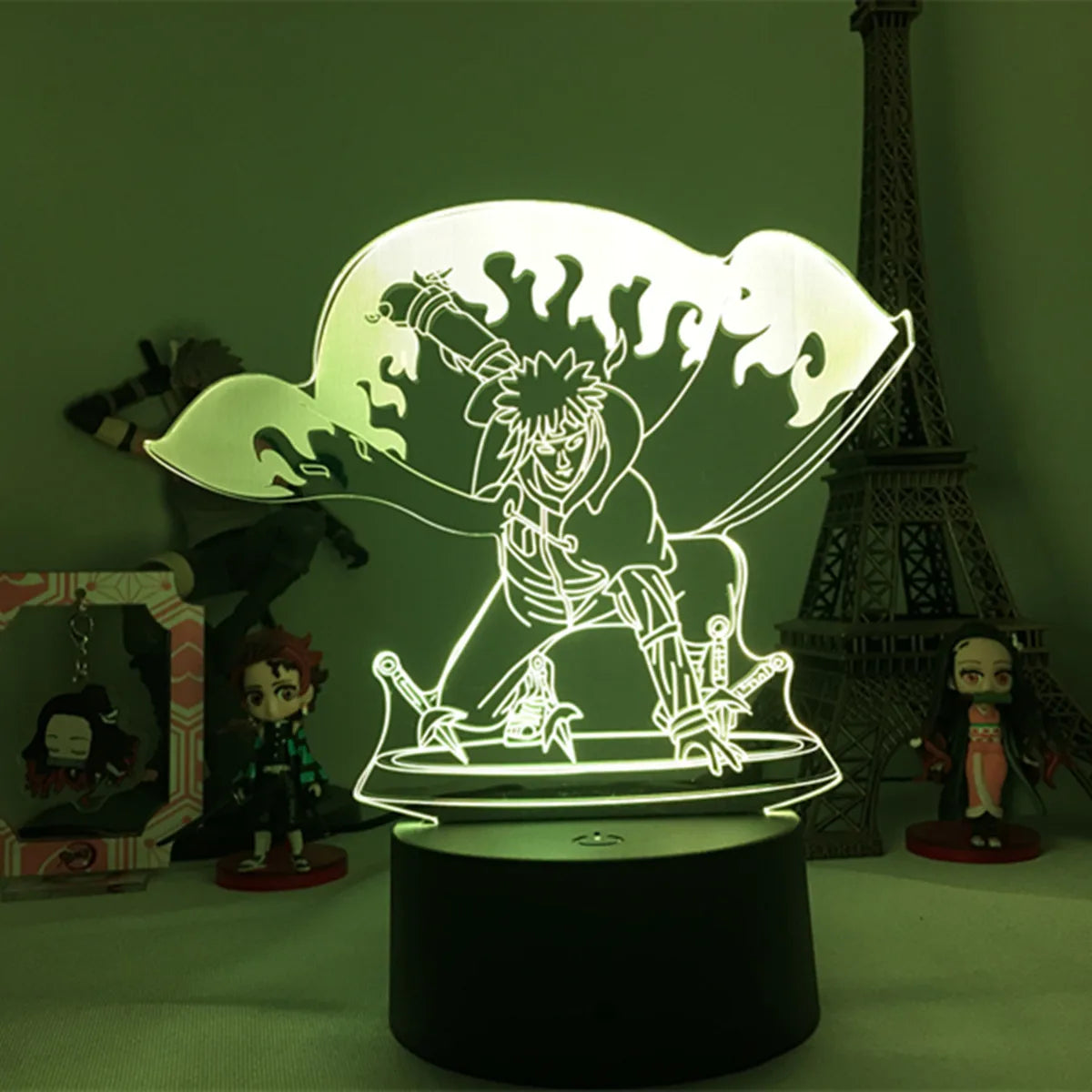 Naruto Team 7 3D LED Night Light – Uzumaki, Sasuke, Kakashi | 16-Color Acrylic Lamp with Remote