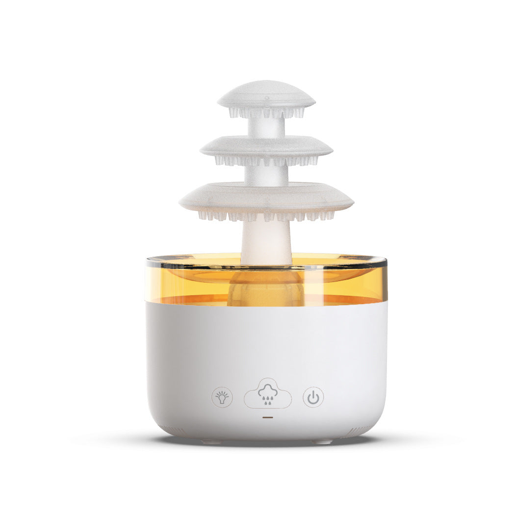 Cloud Rain Air Humidifier & Aroma Diffuser – USB Quiet Mist with Colorful LED Lights